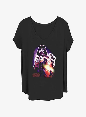 Star Wars Neon Vader Choke Hold Girls T-Shirt Plus