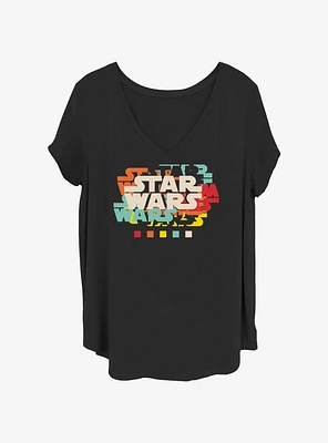 Star Wars Palette Swatch Logo Girls T-Shirt Plus