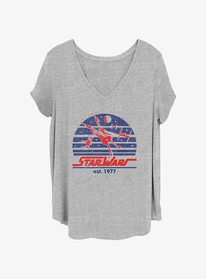 Star Wars Retro X-Wing Logo Girls T-Shirt Plus