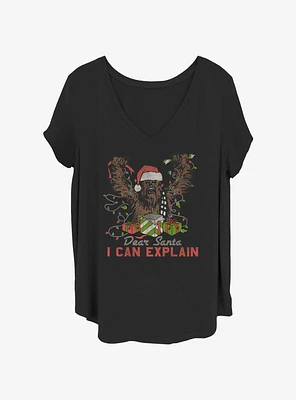 Star Wars Santa Chewbacca Girls T-Shirt Plus