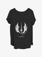 Star Wars Shattered Jedi Logo Girls T-Shirt Plus