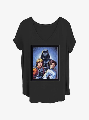 Star Wars Skywalker Family Portrait Girls T-Shirt Plus