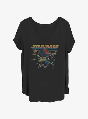 Star Wars Space Battle Girls T-Shirt Plus