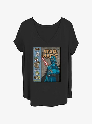 Star Wars Darth Vader Comic Cover Girls T-Shirt Plus