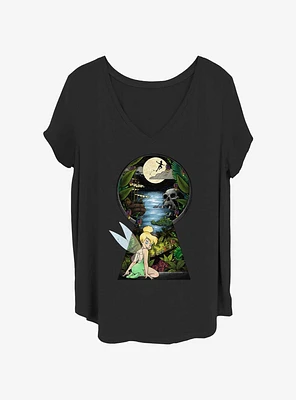 Disney Tinker Bell Keyhole To Neverland Girls T-Shirt Plus