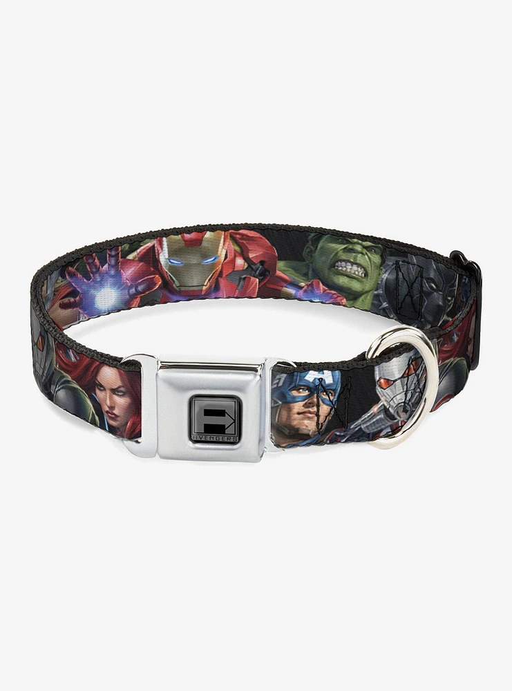 Marvel Avengers 7 Vivid Action Seatbelt Buckle Pet Collar