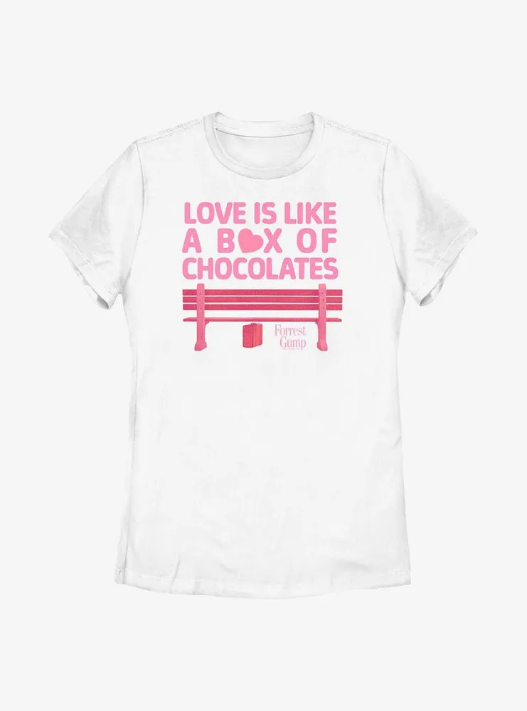 Forrest Gump Love Is Like A Box of Chocolates Womens T-Shirt
