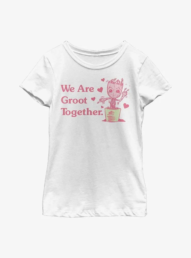 Marvel Guardians of the Galaxy We Are Groot Together Youth Girls T-Shirt