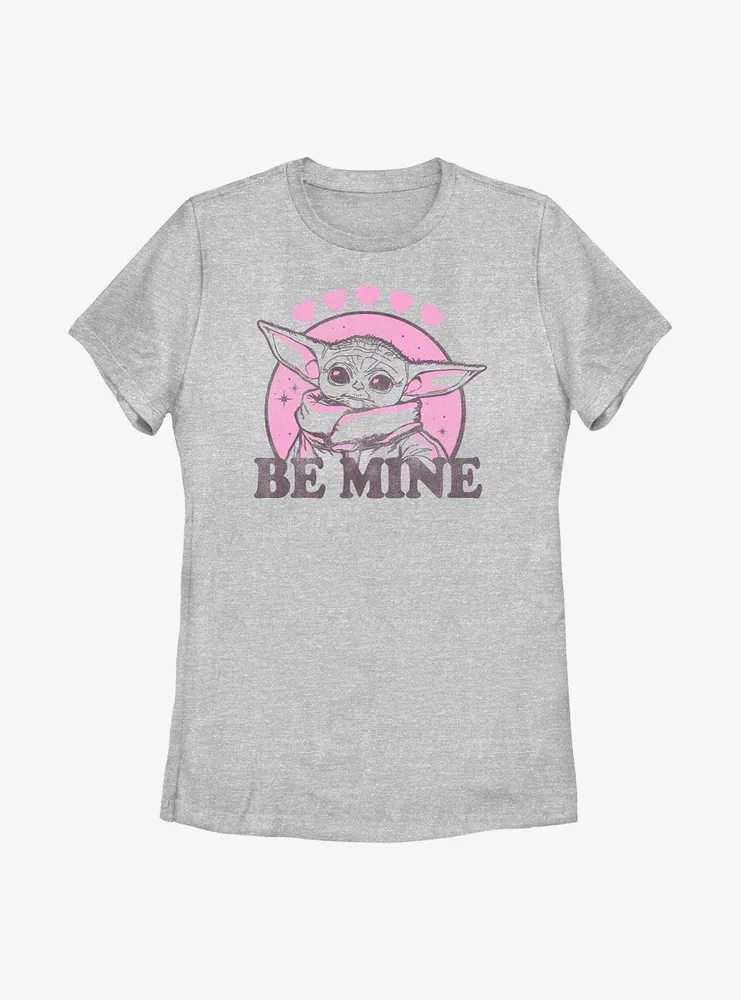 Star Wars The Mandalorian Grogu Be Mine Womens T-Shirt