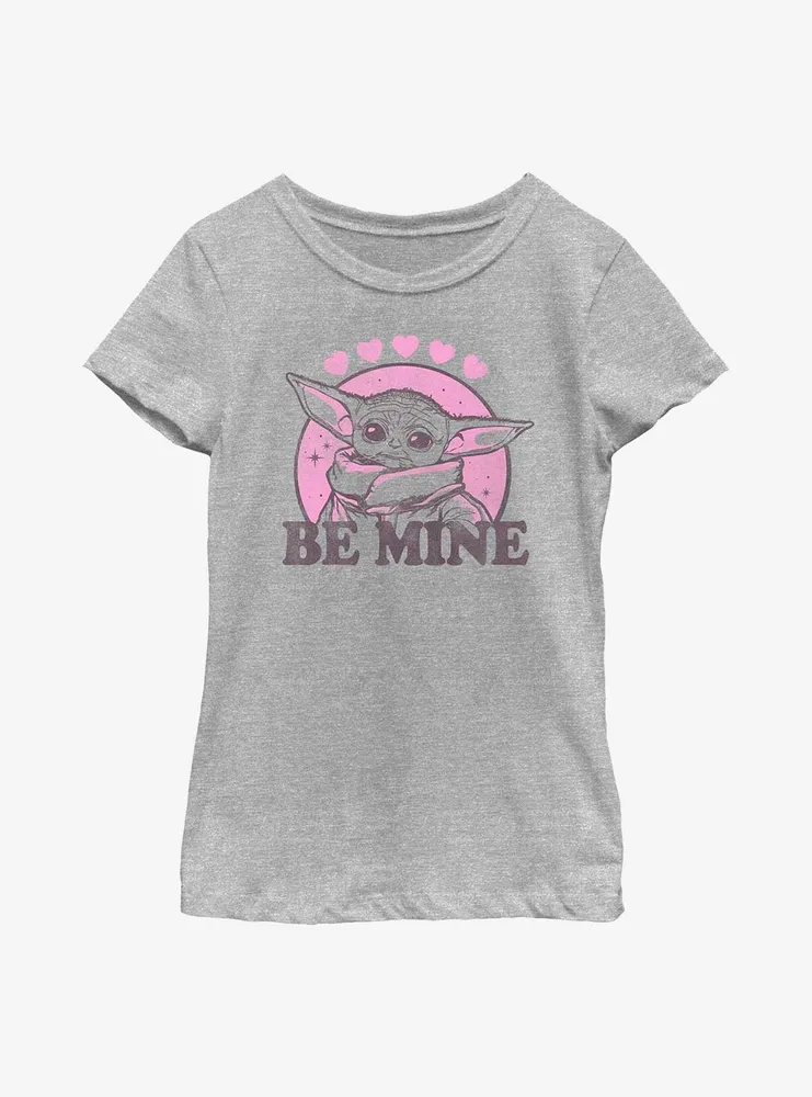 Star Wars The Mandalorian Grogu Be Mine Youth Girls T-Shirt