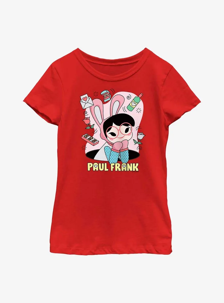 Paul Frank Bunny Girl Valentine Youth Girls T-Shirt