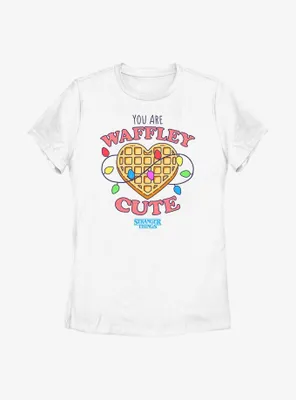 Stranger Things Heart Waffley Cute Womens T-Shirt