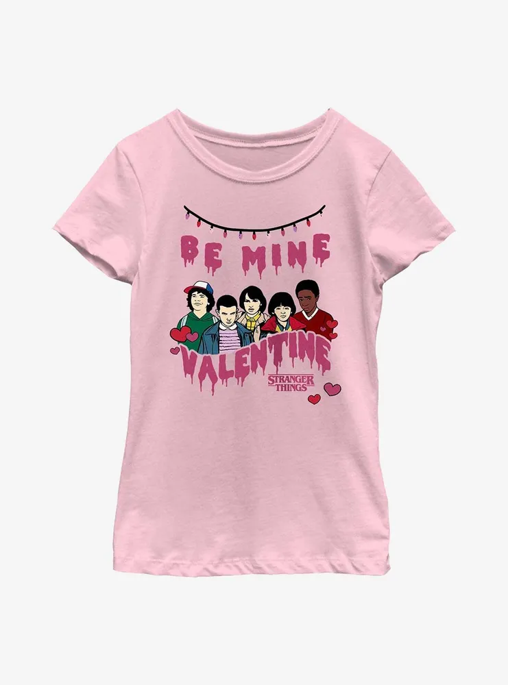 Stranger Things Be Mine Valentine Youth Girls T-Shirt