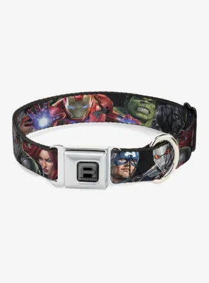 Marvel Avengers 7 Vivid Action Seatbelt Buckle Pet Collar