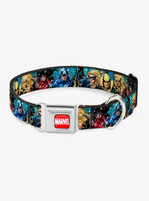 Marvel Avengers New Group Seatbelt Buckle Pet Collar