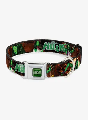 Marvel Avengers She Hulk Comic Book Cover Seatbelt Buckle Pet Collar