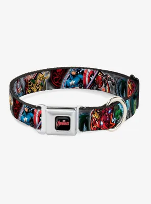 Marvel Avengers Superhero Villain Poses Seatbelt Buckle Pet Collar