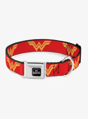 DC League Of Super Pets Wonder Woman Seatbelt Buckle Pet Collar