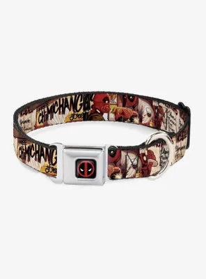 Marvel Deadpool Dynamite Chimichanga Seatbelt Buckle Pet Collar