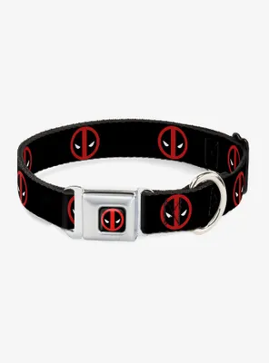 Marvel Deadpool Logo Seatbelt Buckle Pet Collar