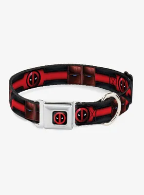 Marvel Deadpool Utility Belt Logo Seatbelt Buckle Pet Collar