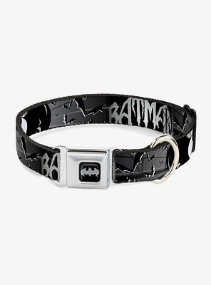 DC Comics Justice League Batman Bat Signals Flying Bats Seatbelt Buckle Pet Collar