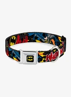 DC Comics Justice League Batman Action Whoom Skyline Seatbelt Buckle Pet Collar