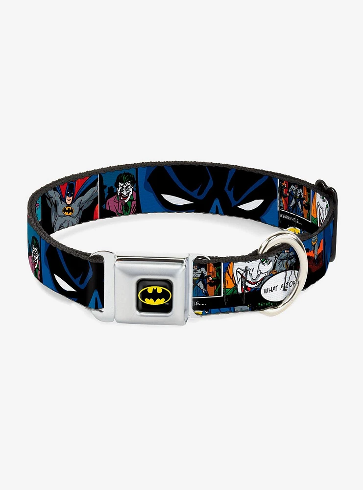 DC Comics Justice League Batman Joker Comic Strip Seatbelt Buckle Pet Collar