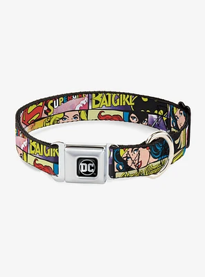 DC Comics Justice League Superheroines Seatbelt Buckle Pet Collar