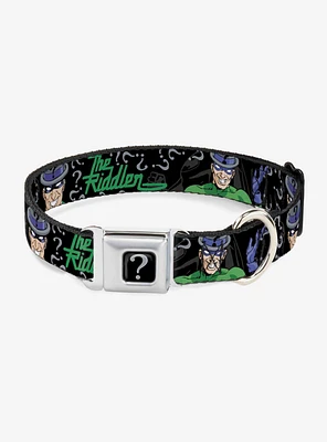 DC Comics Justice League The Riddler Batman Seatbelt Buckle Pet Collar