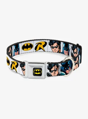 DC Comics Justice League Batman Robin Blocks Seatbelt Buckle Pet Collar