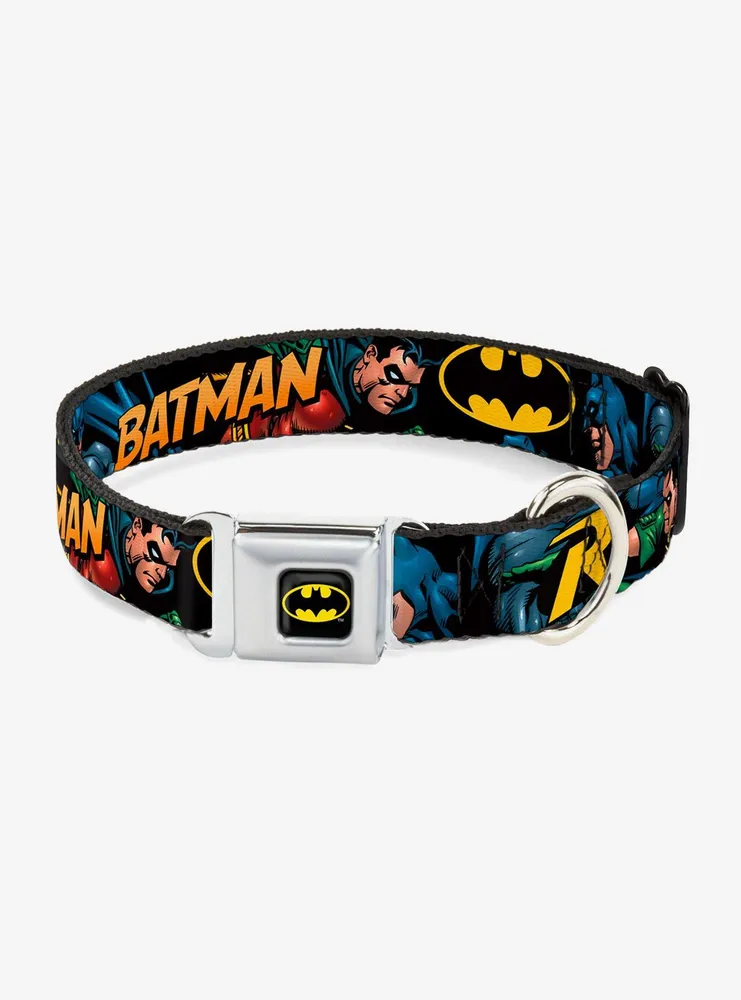 DC Comics Justice League Batman Robin Action Seatbelt Buckle Pet Collar