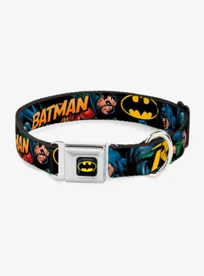 DC Comics Justice League Batman Robin Action Seatbelt Buckle Pet Collar