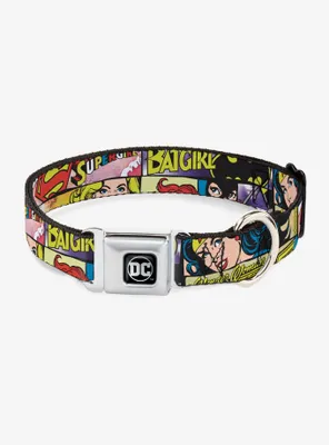 DC Comics Justice League Superheroines Seatbelt Buckle Pet Collar
