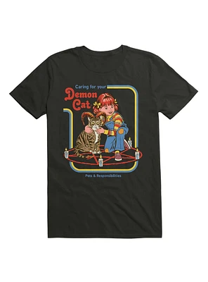 Caring for your Demon Cat T-Shirt By Steven Rhodes
