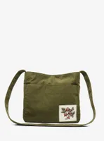 Grunge Mushroom Corduroy Crossbody Tote Bag