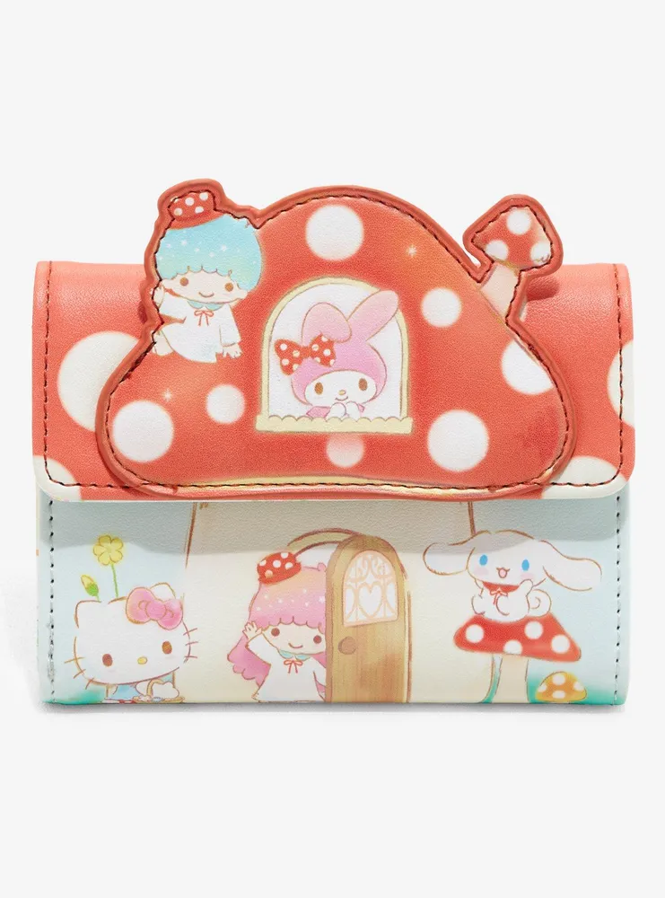 Her Universe Hello Kitty And Friends Mushroom House Mini Wallet