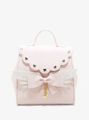 Pink Kawaii Bow Wings Mini Backpack