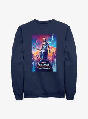 Marvel Thor: Love and Thunder Valkyrie Movie Poster Sweatshirt