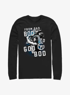 Marvel Thor: Love and Thunder From Dad Bod To God Long-Sleeve T-Shirt