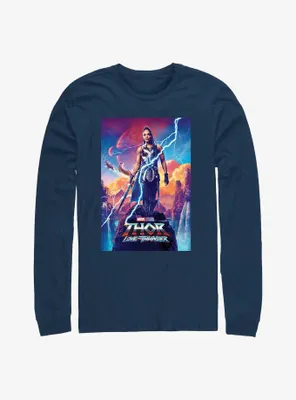 Marvel Thor: Love and Thunder Valkyrie Movie Poster Long-Sleeve T-Shirt