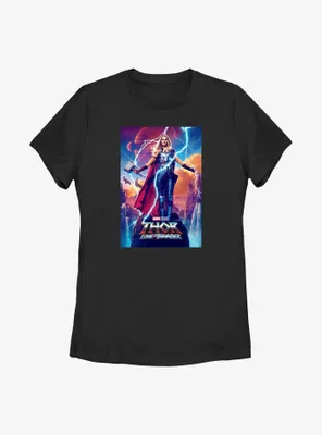 Marvel Thor: Love and Thunder Mighty Thor Movie Poster Womens T-Shirt