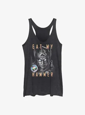 Marvel Thor: Love and Thunder Eat My Hammer Dr. Jane Foster Portrait Womens Tank Top