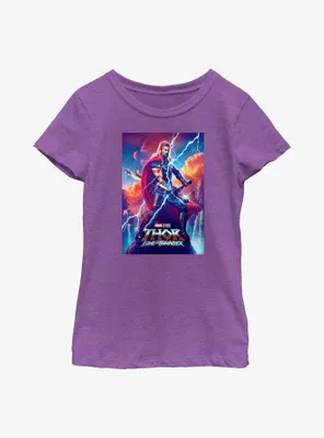 Marvel Thor: Love and Thunder Asgardian Movie Poster Youth Girls T-Shirt