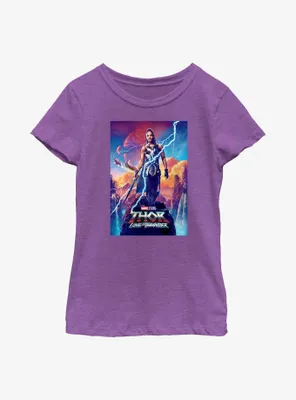 Marvel Thor: Love and Thunder Valkyrie Movie Poster Youth Girls T-Shirt