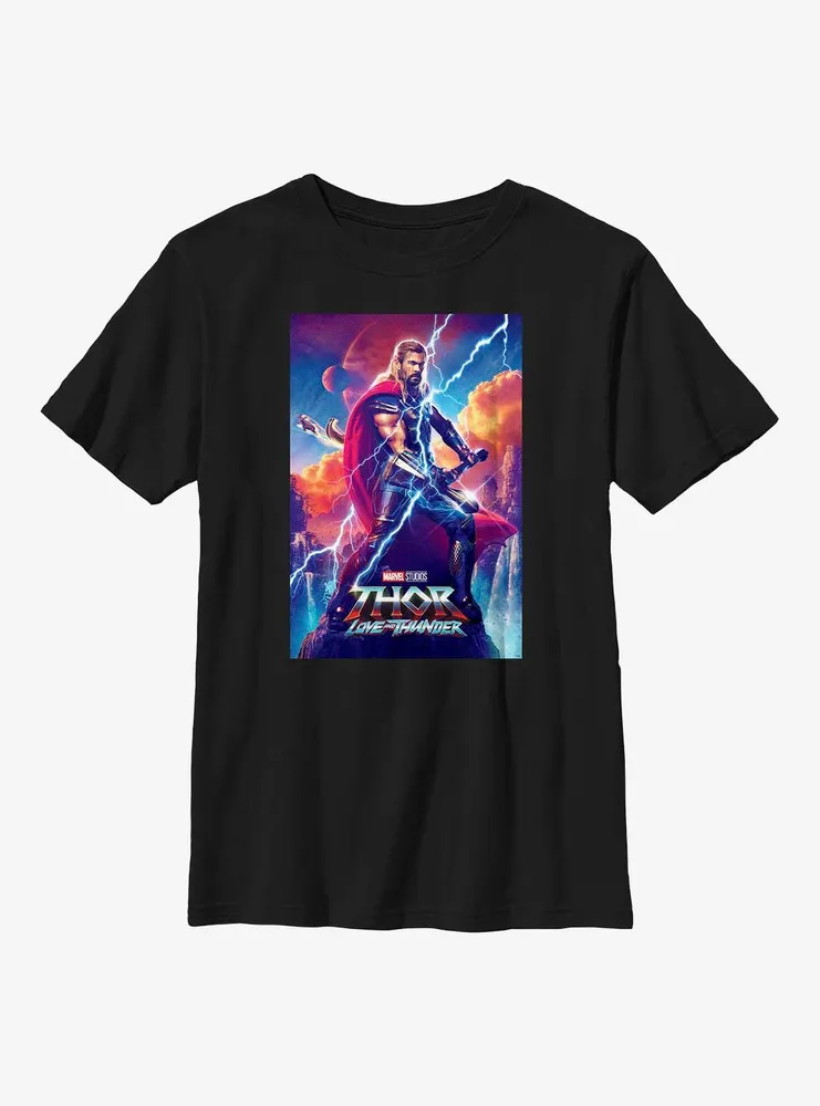 Marvel Thor: Love and Thunder Asgardian Movie Poster Youth T-Shirt