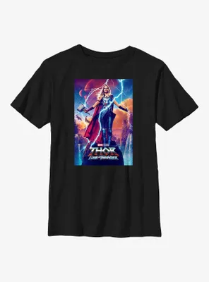 Marvel Thor: Love and Thunder Mighty Thor Movie Poster Youth T-Shirt