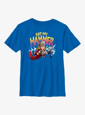 Marvel Thor: Love and Thunder Mighty Thor Eat My Hammer Youth T-Shirt
