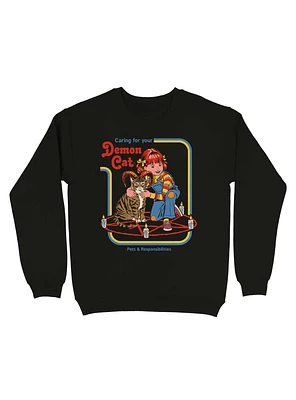 Caring for your Demon Cat Sweatshirt By Steven Rhodes
