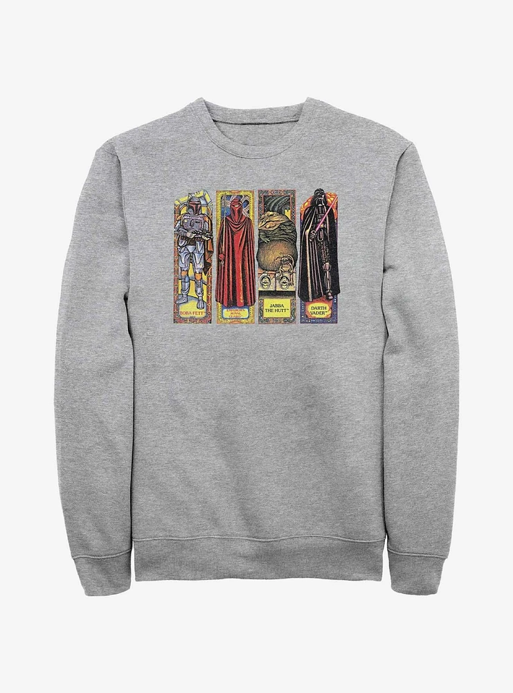 Star Wars Return of the Jedi 40th Anniversary Stained Glass Characters Sweatshirt